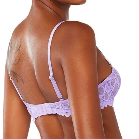 Savage x Fenty Savage Not Sorry Unlined Lace Balconette Bra in Lavender 32B - Picture 4 of 11